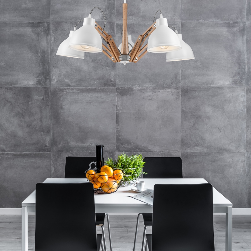 Loftlampe MARCELLO 5xE27/60W/230V - FSC certificeret