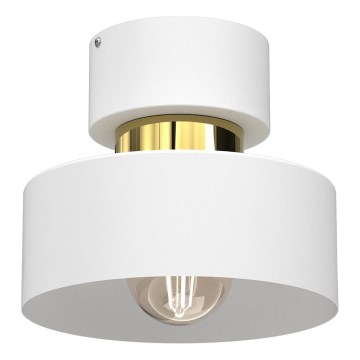 Loftlampe MARTI 1xE27/15W/230V hvid/guldfarvet
