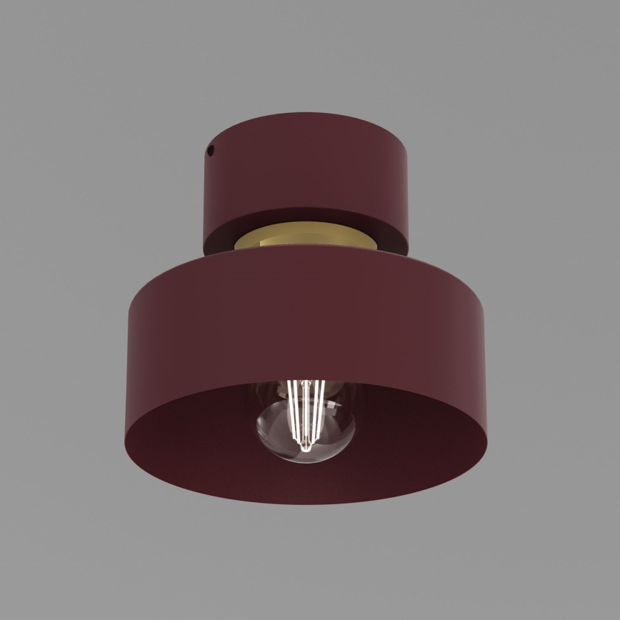 Loftlampe MARTI 1xE27/15W/230V Ø 20,5 cm bordeaux/guld