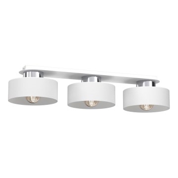 Loftlampe MARTI 3xE27/15W/230V hvid/skinnende krom