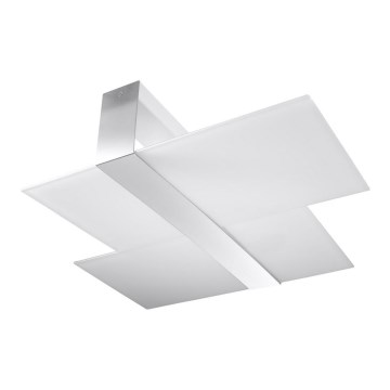 Loftlampe MASSIMO 2xE27/60W/230V hvid/skinnende krom