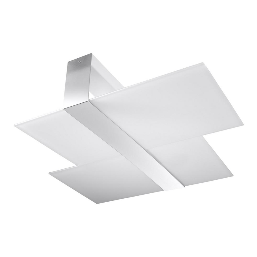 Loftlampe MASSIMO 2xE27/60W/230V hvid/skinnende krom