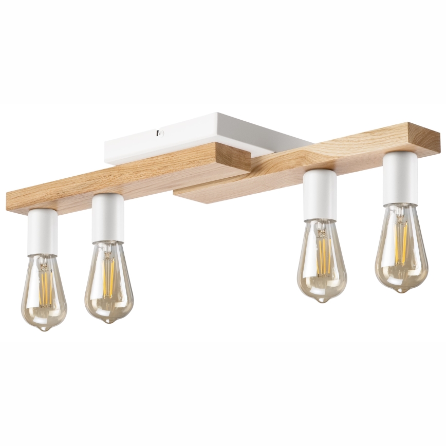 Loftlampe MATTE 4xE27/15W/230V hvid/eg
