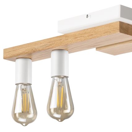 Loftlampe MATTE 4xE27/15W/230V hvid/eg