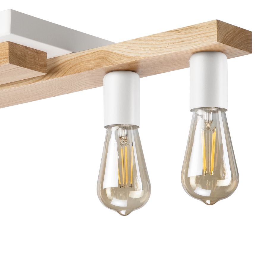 Loftlampe MATTE 4xE27/15W/230V hvid/eg