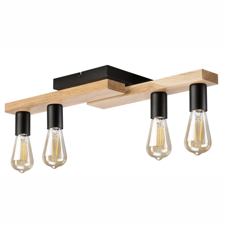 Loftlampe MATTE 4xE27/15W/230V sort/eg
