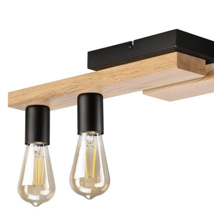 Loftlampe MATTE 4xE27/15W/230V sort/eg