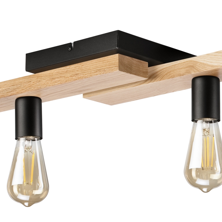 Loftlampe MATTE 4xE27/15W/230V sort/eg