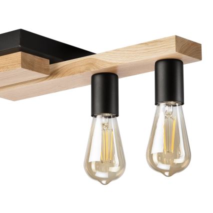 Loftlampe MATTE 4xE27/15W/230V sort/eg