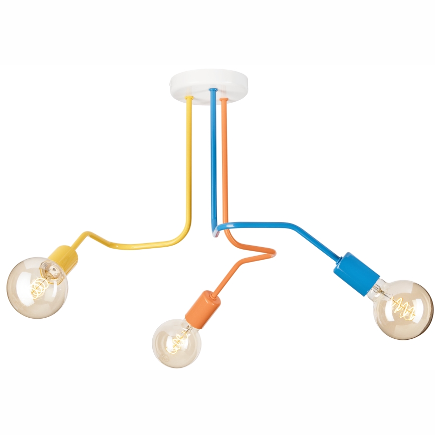 Loftlampe MATYLDA 3xE27/60W/230V farverig