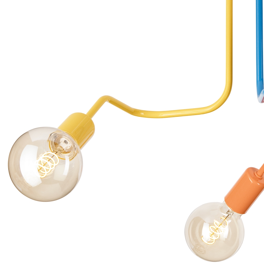 Loftlampe MATYLDA 3xE27/60W/230V farverig