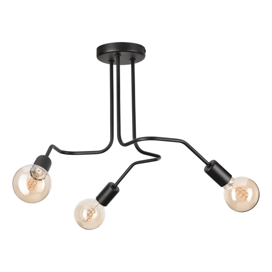 Loftlampe MATYLDA 3xE27/60W/230V sort