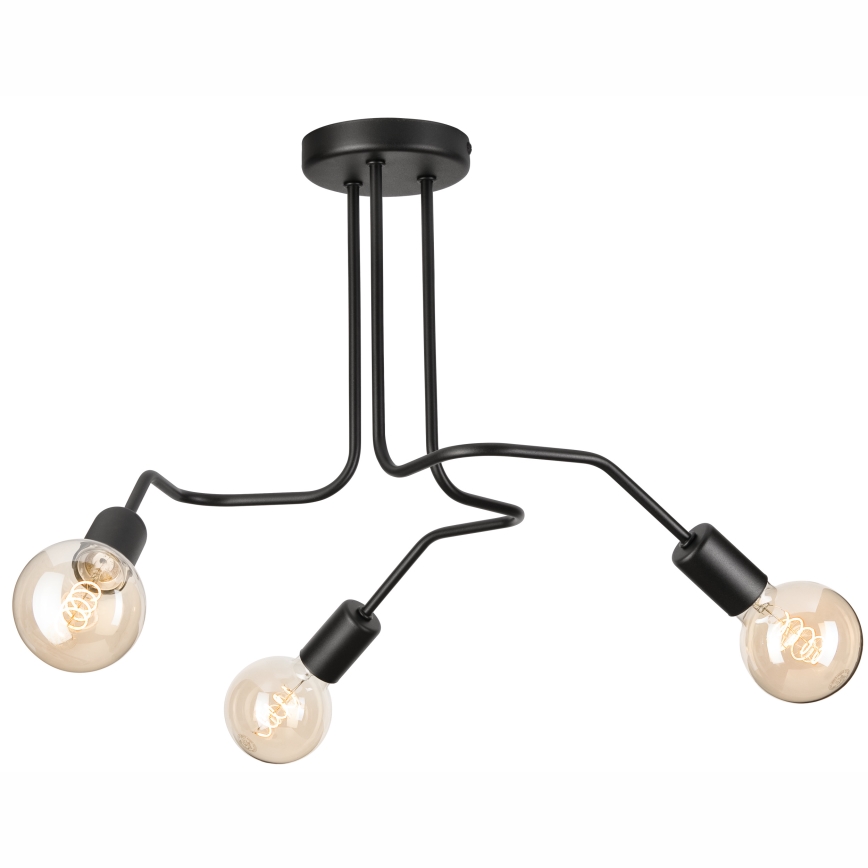 Loftlampe MATYLDA 3xE27/60W/230V sort