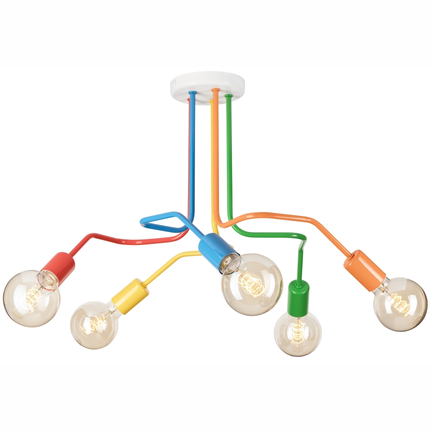 Loftlampe MATYLDA 5xE27/60W/230V farverig