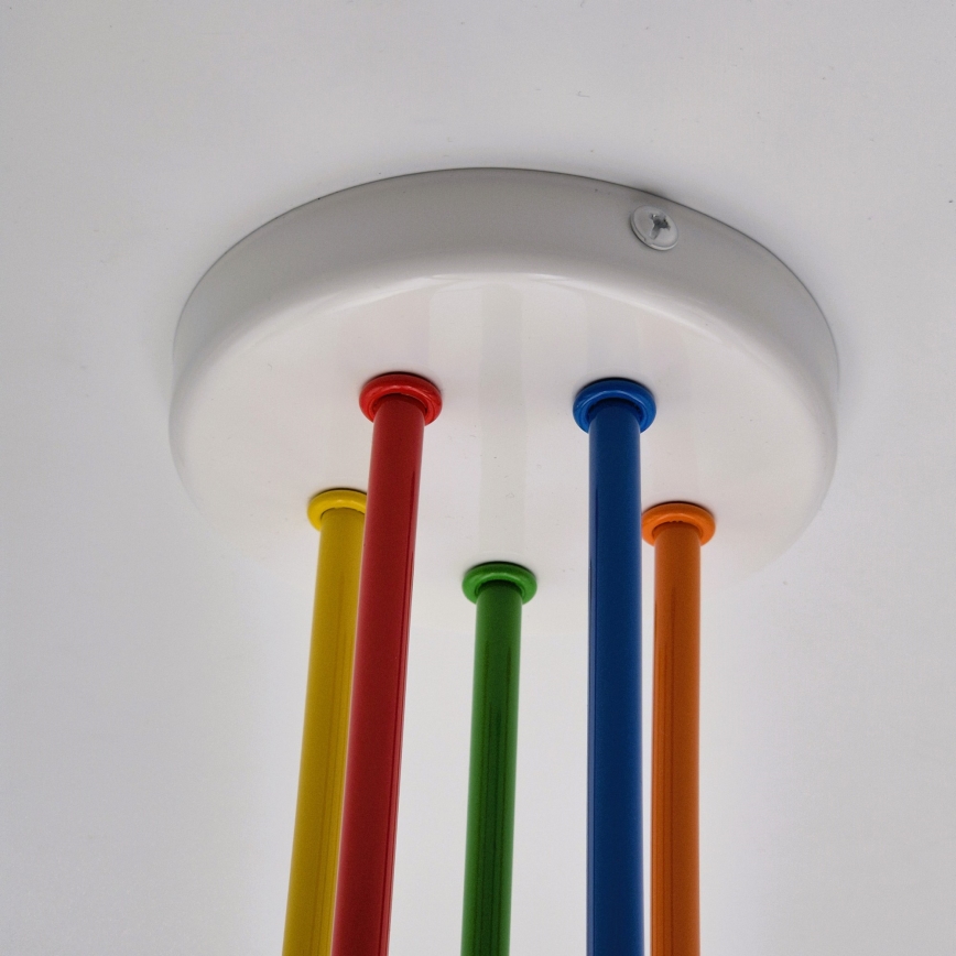 Loftlampe MATYLDA 5xE27/60W/230V farverig