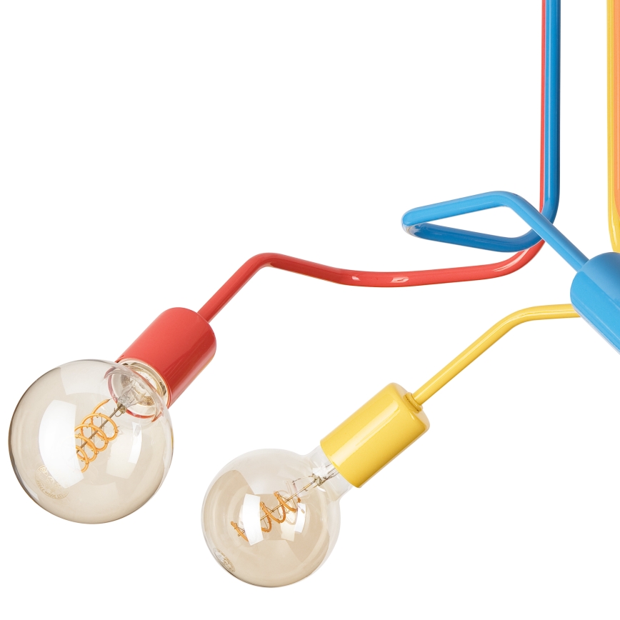 Loftlampe MATYLDA 5xE27/60W/230V farverig