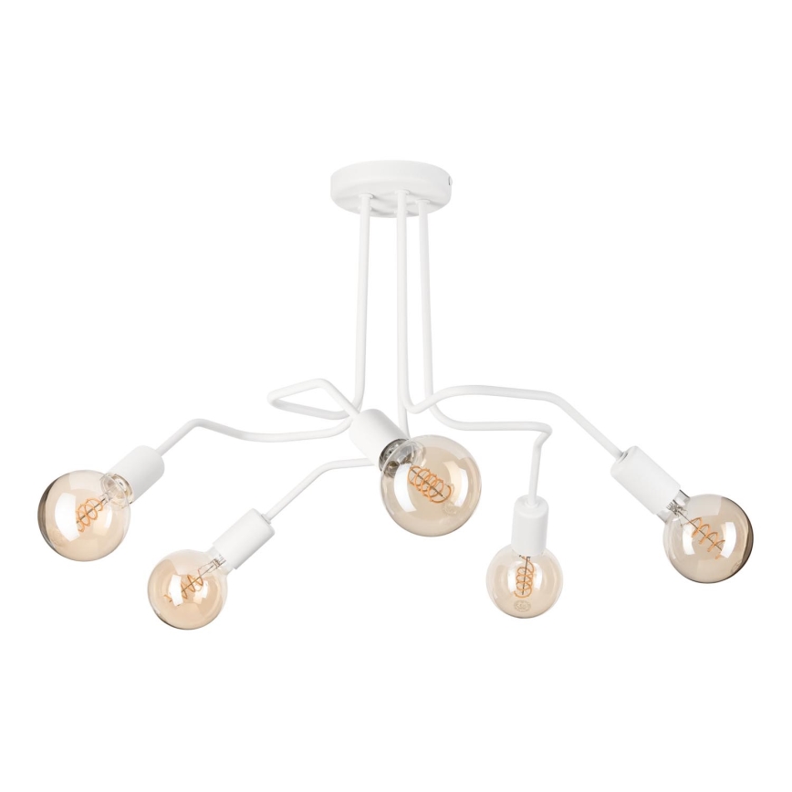Loftlampe MATYLDA 5xE27/60W/230V hvid