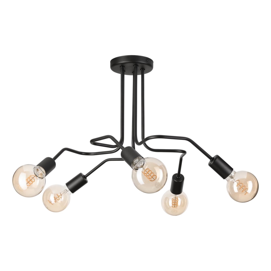 Loftlampe MATYLDA 5xE27/60W/230V sort