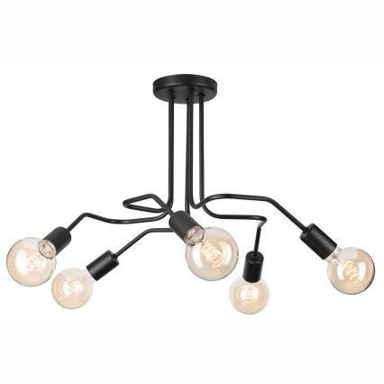 Loftlampe MATYLDA 5xE27/60W/230V sort