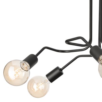 Loftlampe MATYLDA 5xE27/60W/230V sort
