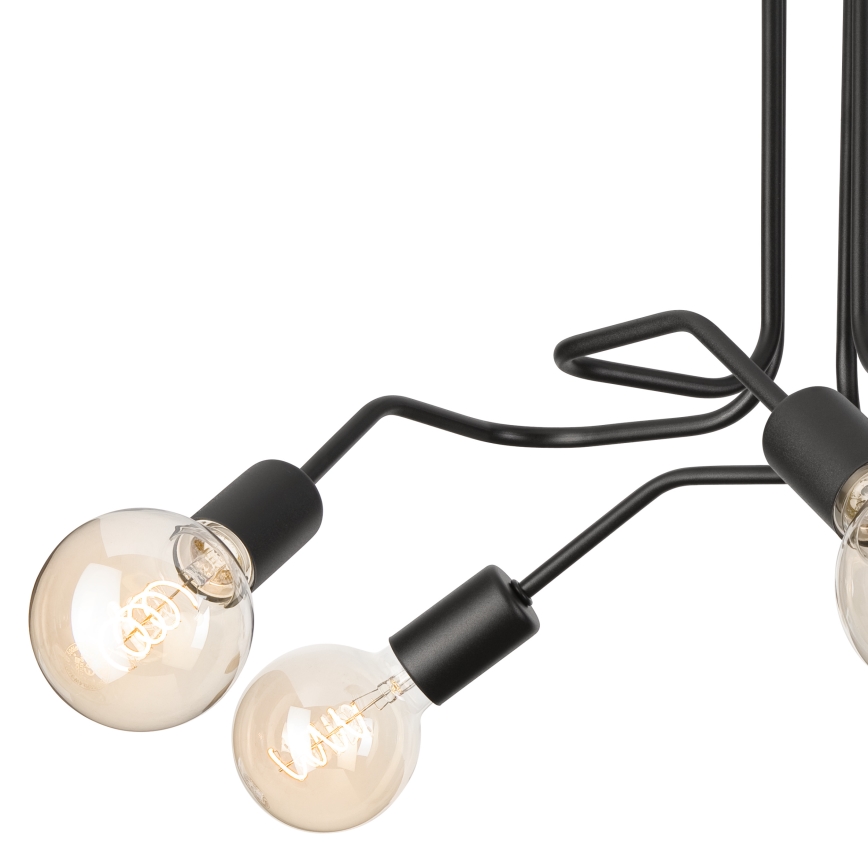 Loftlampe MATYLDA 5xE27/60W/230V sort