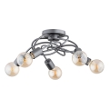 Loftlampe MAXIS 5xE27/15W/230V grå