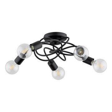 Loftlampe MAXIS 5xE27/15W/230V sort