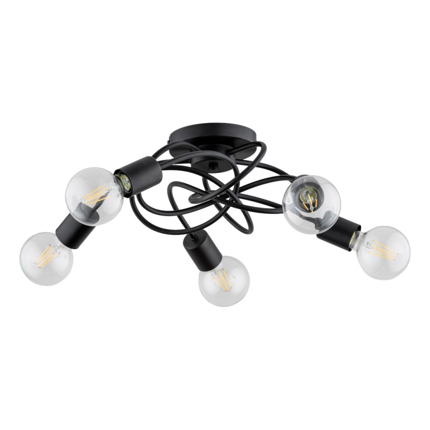 Loftlampe MAXIS 5xE27/15W/230V sort