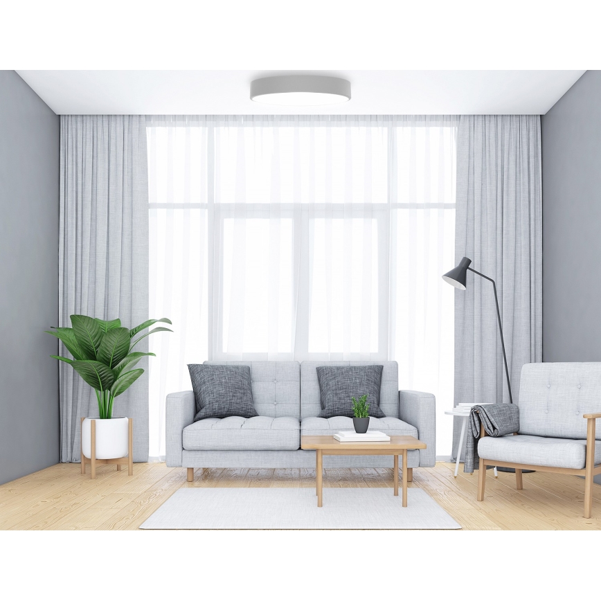 Loftlampe med bevægelses- og skumringssensor CLEO 6xE27/24W/230V pr. 80 cm grå