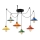 Loftlampe med kabel MANAVGAT 6xE27/40W/230V, multiarmet, flerfarvet