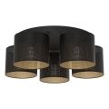 Loftlampe med loftbeslag SHADE 5xE27/60W/230V sort/guld