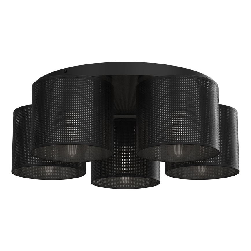 Loftlampe med loftbeslag SHADE 5xE27/60W/230V sort