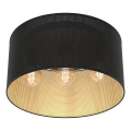 Loftlampe med loftmontering SHADE 3xE27/60W/230V sort/guld