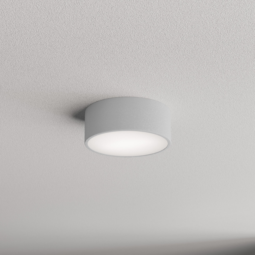 Loftlampe med bevægelses- og skumringssensor CLEO 1xE27/40W/230V Ø 20 cm grå