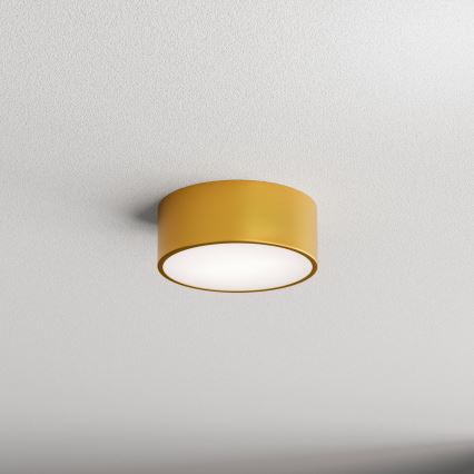 Loftlampe CLEO med bevægelses- og skumringssensor, 1xE27/40W/230V, Ø 20 cm, guldfarvet