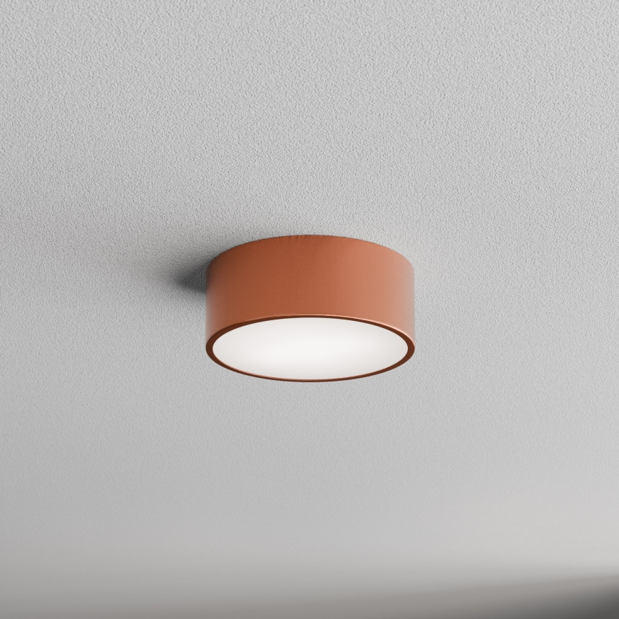 Loftlampe med bevægelses- og skumringssensor CLEO 1xE27/40W/230V Ø 20 cm kobberfarvet