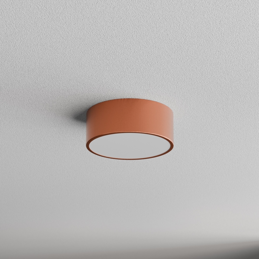 Loftlampe med bevægelses- og skumringssensor CLEO 1xE27/40W/230V Ø 20 cm kobberfarvet
