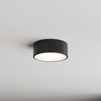 Loftlampe CLEO med bevægelses- og skumringssensor, 1xE27/40W/230V, Ø 20 cm, sort