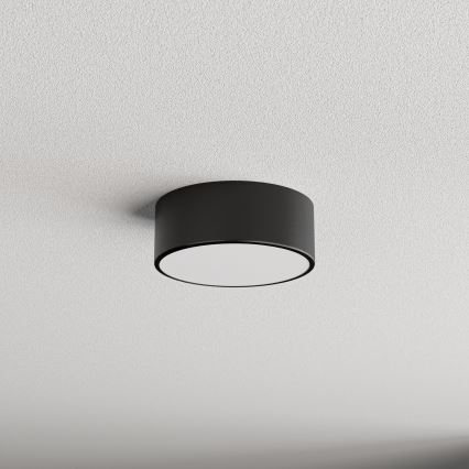 Loftlampe CLEO med bevægelses- og skumringssensor, 1xE27/40W/230V, Ø 20 cm, sort