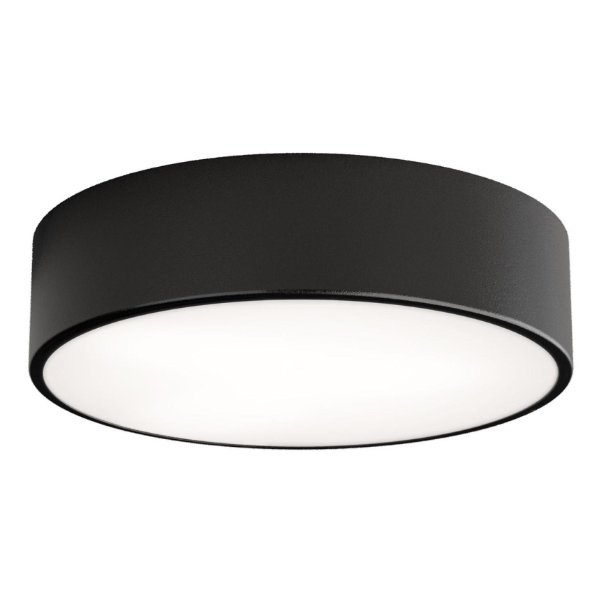 Loftlampe med sensor CLEO 2xE27/24W/230V diam. 30 cm sort