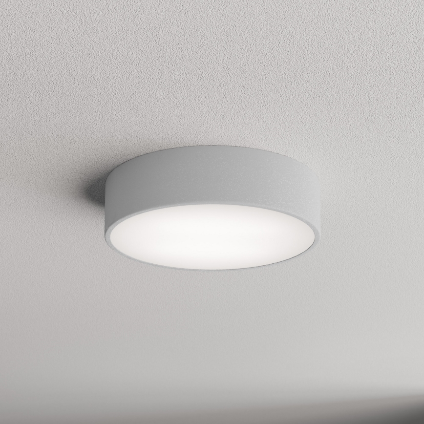 Loftlampe med bevægelses- og skumringssensor CLEO 2xE27/24W/230V Ø 30 cm grå