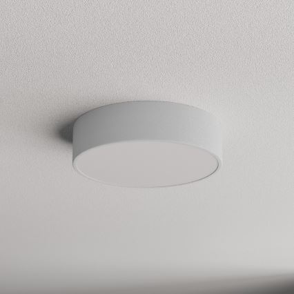 Loftlampe med bevægelses- og skumringssensor CLEO 2xE27/24W/230V Ø 30 cm grå