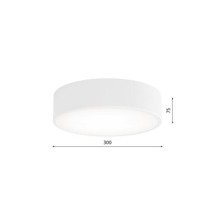 Loftlampe CLEO med bevægelses- og skumringssensor, 2xE27/24W/230V, Ø 30 cm, hvid