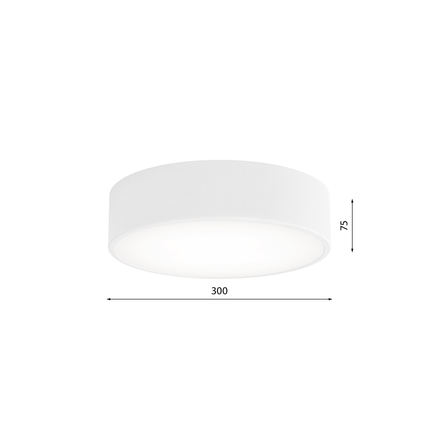 Loftlampe CLEO med bevægelses- og skumringssensor, 2xE27/24W/230V, Ø 30 cm, hvid