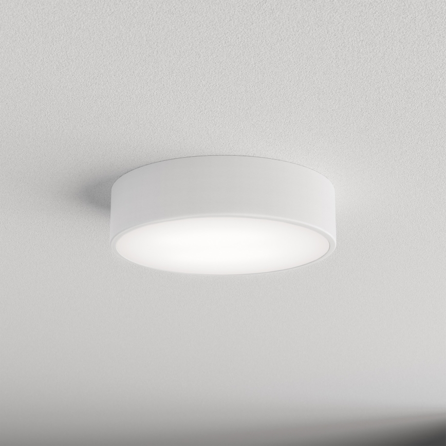 Loftlampe CLEO med bevægelses- og skumringssensor, 2xE27/24W/230V, Ø 30 cm, hvid