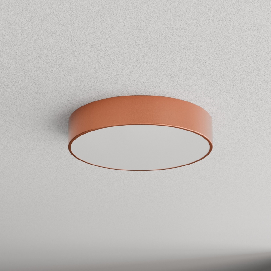 Loftlampe med bevægelses- og skumringssensor CLEO 3xE27/24W/230V Ø 40 cm kobberfarvet