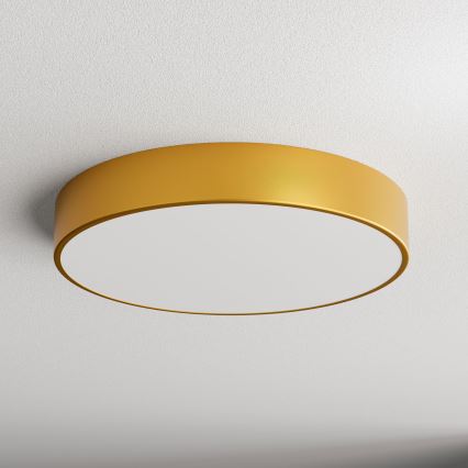 Loftlampe med bevægelses- og skumringssensor CLEO 4xE27/24W/230V Ø 50 cm guld