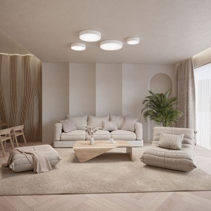 Loftlampe med bevægelses- og skumringssensor CLEO 4xE27/24W/230V pr. 50 cm hvid