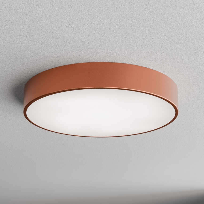 Loftlampe med bevægelses- og skumringssensor CLEO 4xE27/24W/230V Ø 50 cm kobberfarvet