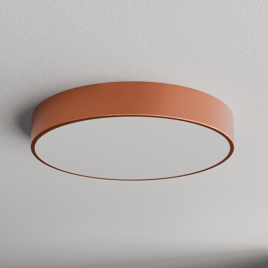 Loftlampe med bevægelses- og skumringssensor CLEO 4xE27/24W/230V Ø 50 cm kobberfarvet